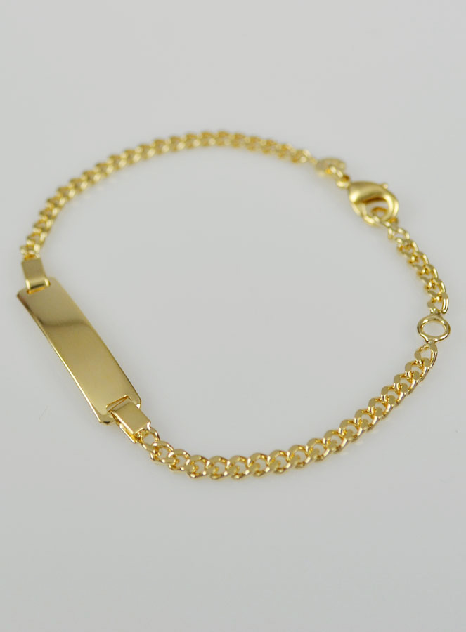 Bracelet Gourmette Bébé en Plaqué Or 18k - Maille Gourmette 2.5mm (pic 3)