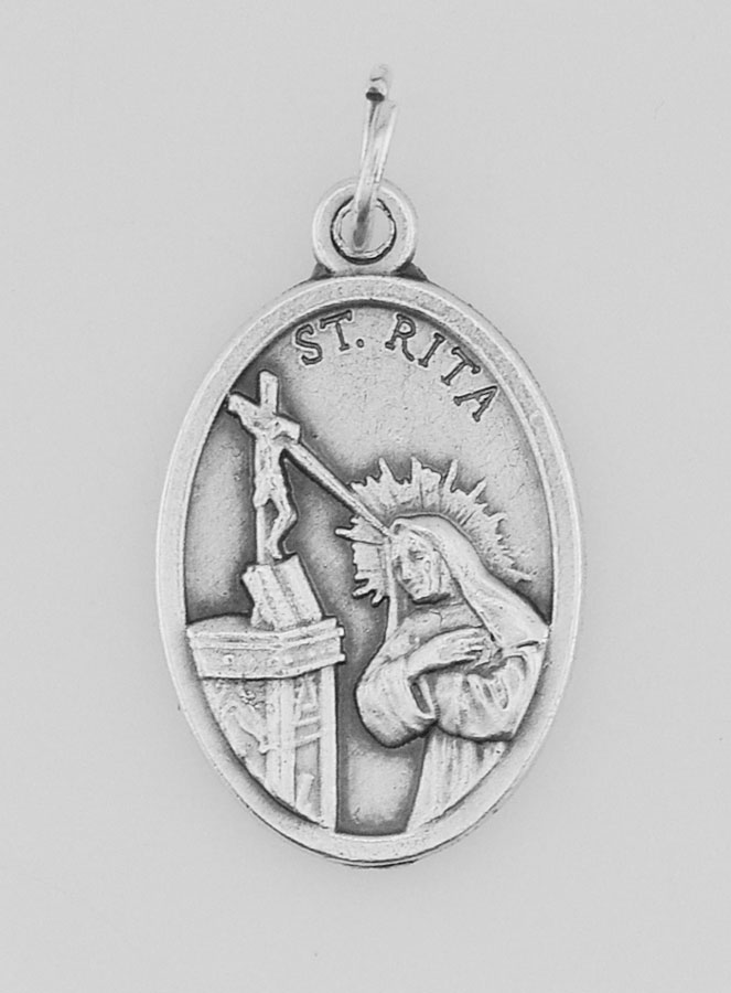 Médaille Sainte Rita avec Image & Pochette Cadeau (pic 2)