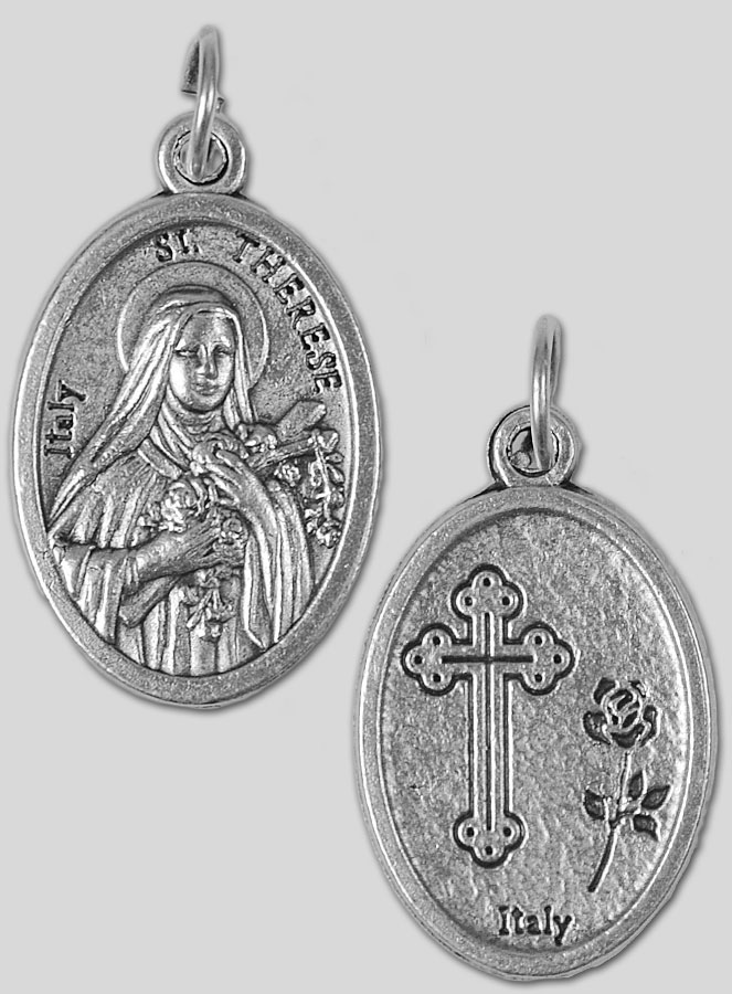 Médaille Sainte Thérèse avec Image & Pochette Cadeau (pic 3)