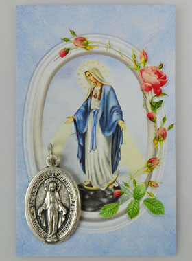 Médaille Vierge Miraculeuse avec Image & Pochette Cadeau (pic 1)