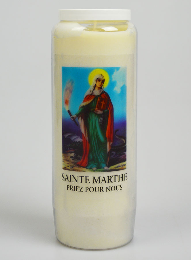 Bougie de Neuvaine à Sainte Marthe - 17.5cm (pic 1)