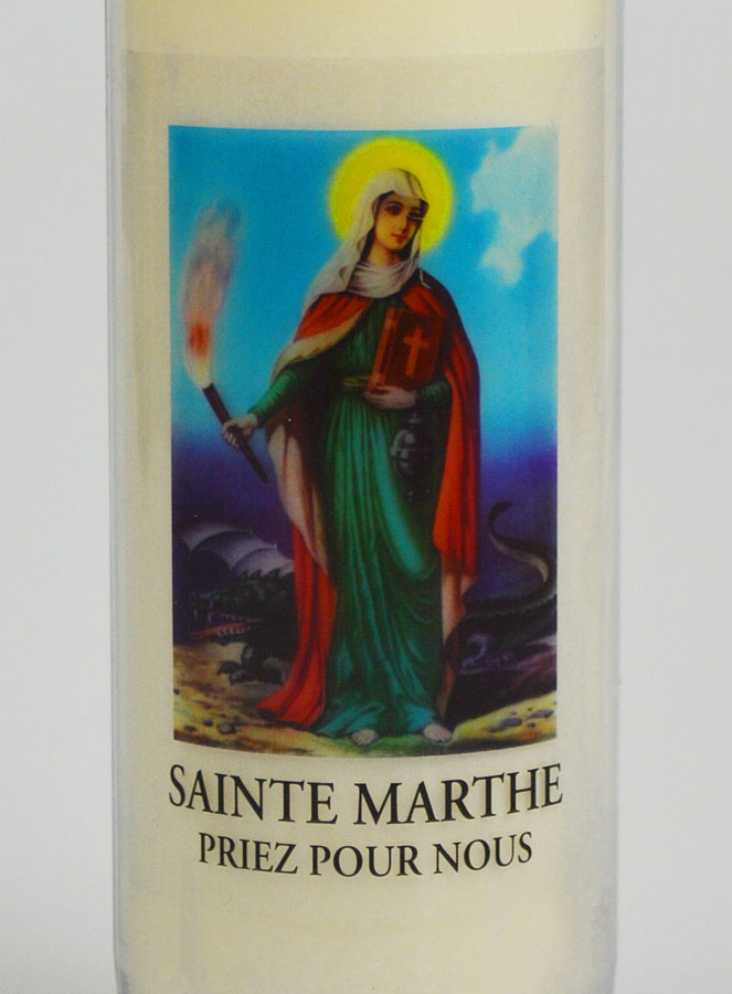 Bougie de Neuvaine à Sainte Marthe - 17.5cm (pic 3)