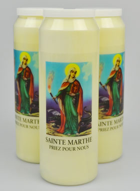 Lot de 3 Bougies de Neuvaine à Sainte Marthe (pic 1)