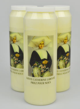 Lot de 3 Bougies de Neuvaine à Sainte Catherine Labouré (pic 1)