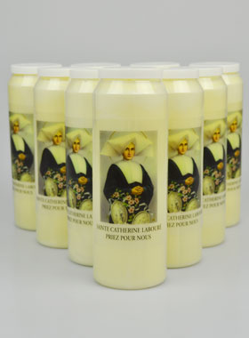 Lot de 10 Bougies de Neuvaine à Sainte Catherine Labouré (pic 1)