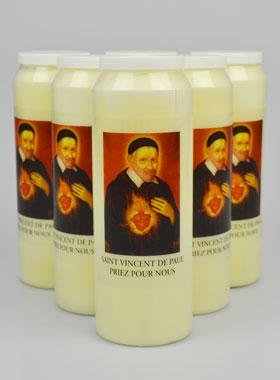 Lot de 6 Bougies de Neuvaine à Saint Vincent de Paul (pic 1)