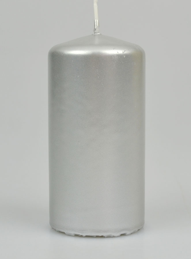 Bougie de Décoration de Table - Couleur Argent 10 x 5cm (pic 2)