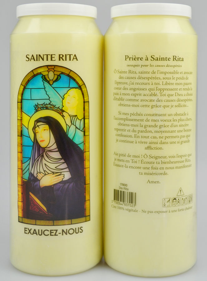 Bougie de Neuvaine pour les Causes Désespérées - Sainte Rita (pic 1)