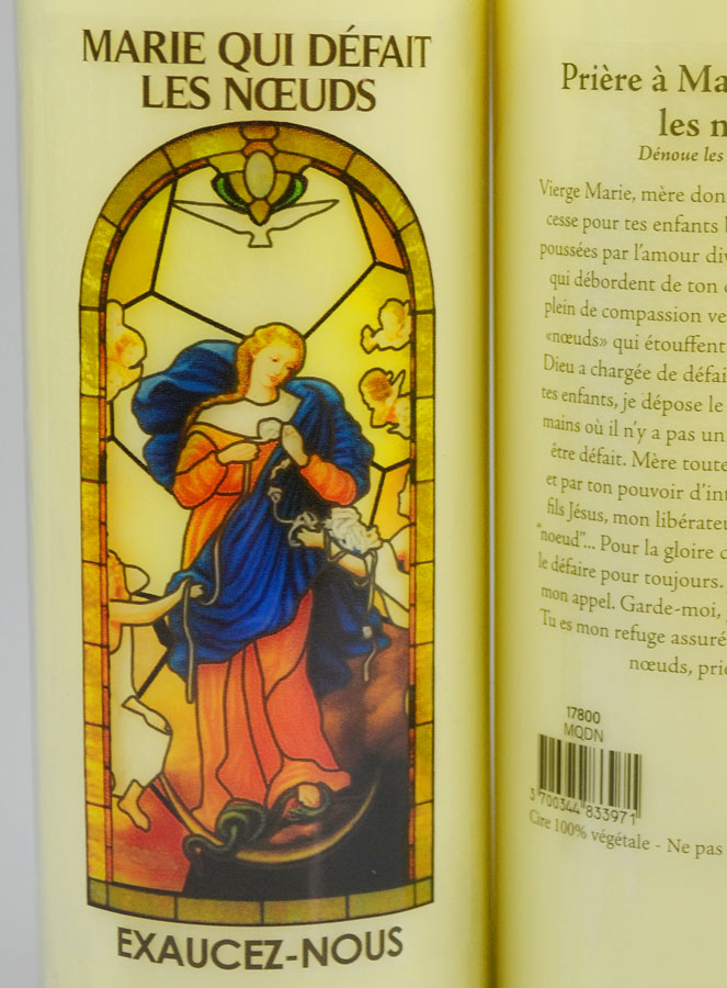 Bougie de Neuvaine Marie qui Défait les Noeuds de la Vie (pic 3)