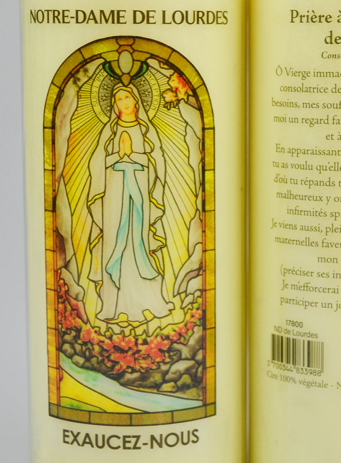 Bougie de Neuvaine de Consolation - Notre Dame de Lourdes (pic 3)