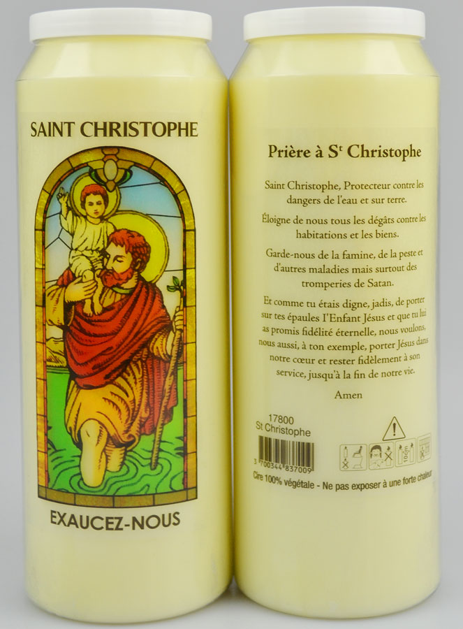 Bougie de Neuvaine Protection contre les Dangers - Saint Christophe (pic 2)