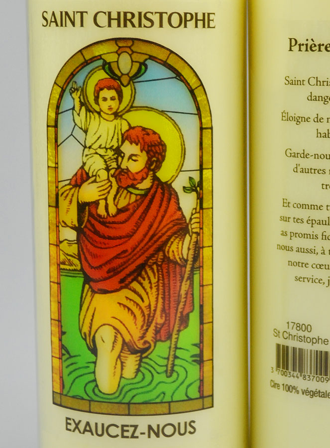 Bougie de Neuvaine Protection contre les Dangers - Saint Christophe (pic 3)