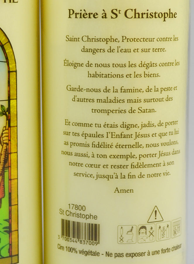 Bougie de Neuvaine Protection contre les Dangers - Saint Christophe (pic 4)