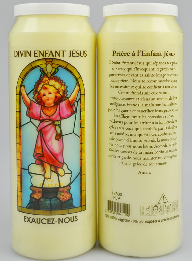 Bougie de Neuvaine pour la Libération et Bénédiction de Paix - Divin Enfant Jésus (pic 1)