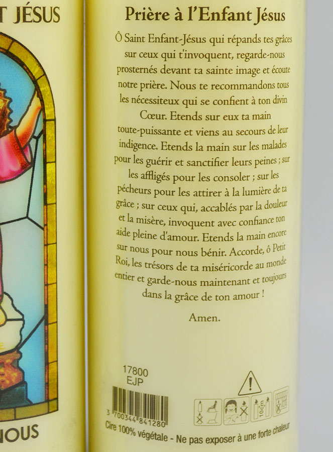 Bougie de Neuvaine pour la Libération et Bénédiction de Paix - Divin Enfant Jésus (pic 4)