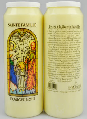Bougie de Neuvaine Prier pour nos Couples et nos Foyers - Sainte Famille (pic 1)