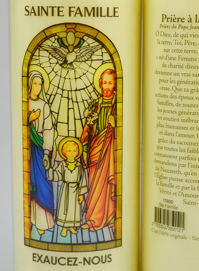 Bougie de Neuvaine Prier pour nos Couples et nos Foyers - Sainte Famille (pic 3)