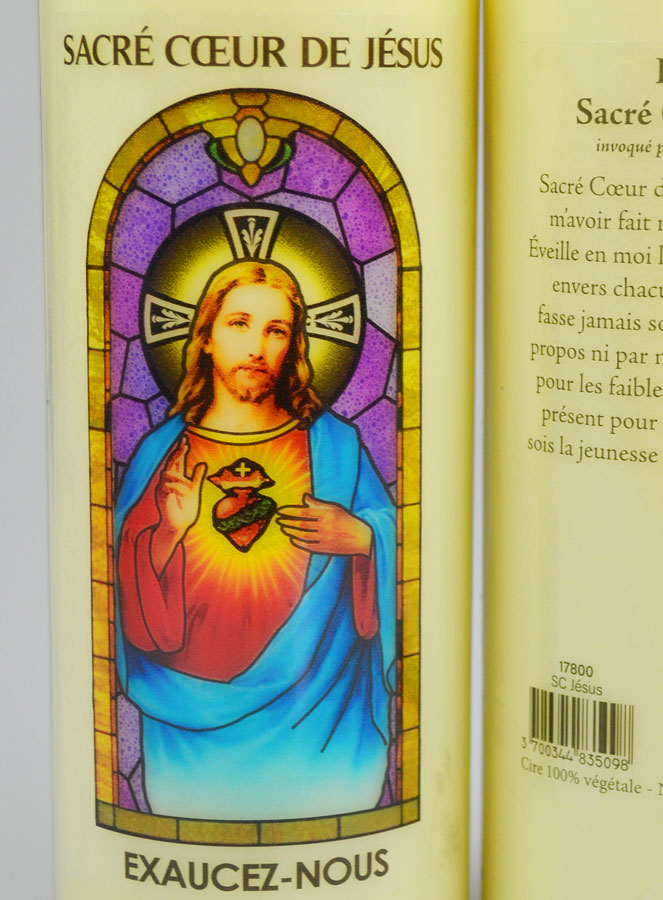Bougie de Neuvaine Prier pour les Épreuves de la Vie - Sacré Coeur de Jésus (pic 3)