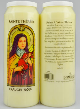 Bougie de Neuvaine Prier pour une pluie de Grâces - Sainte Thérèse (pic 1)