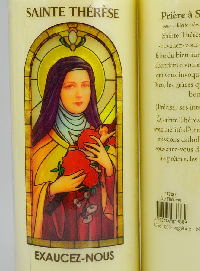 Bougie de Neuvaine Prier pour une pluie de Grâces - Sainte Thérèse (pic 3)