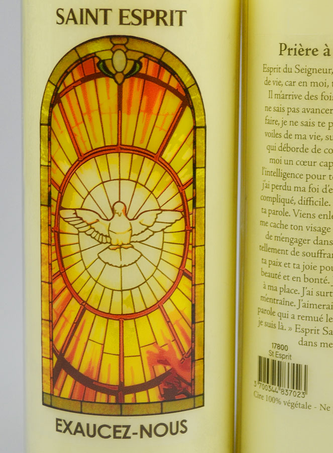 Bougie de Neuvaine Prier pour Recevoir Force et Courage - Saint Esprit (pic 3)
