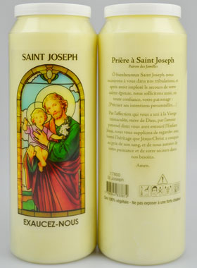 Bougie de Neuvaine Prier pour notre Famille - Saint Joseph (pic 1)