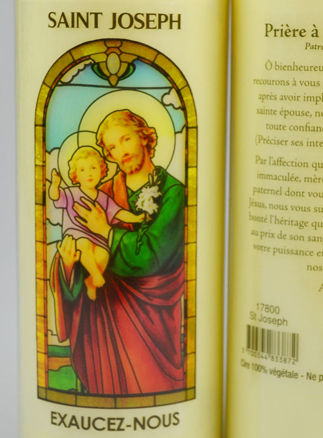 Bougie de Neuvaine Prier pour notre Famille - Saint Joseph (pic 3)