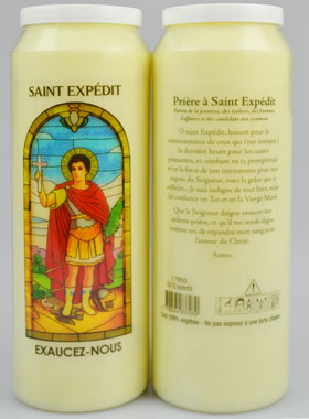 Bougie de Neuvaine Prière Miraculeuse - Saint Expédit (pic 1)