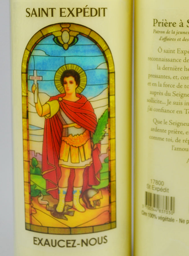 Bougie de Neuvaine Prière Miraculeuse - Saint Expédit (pic 3)
