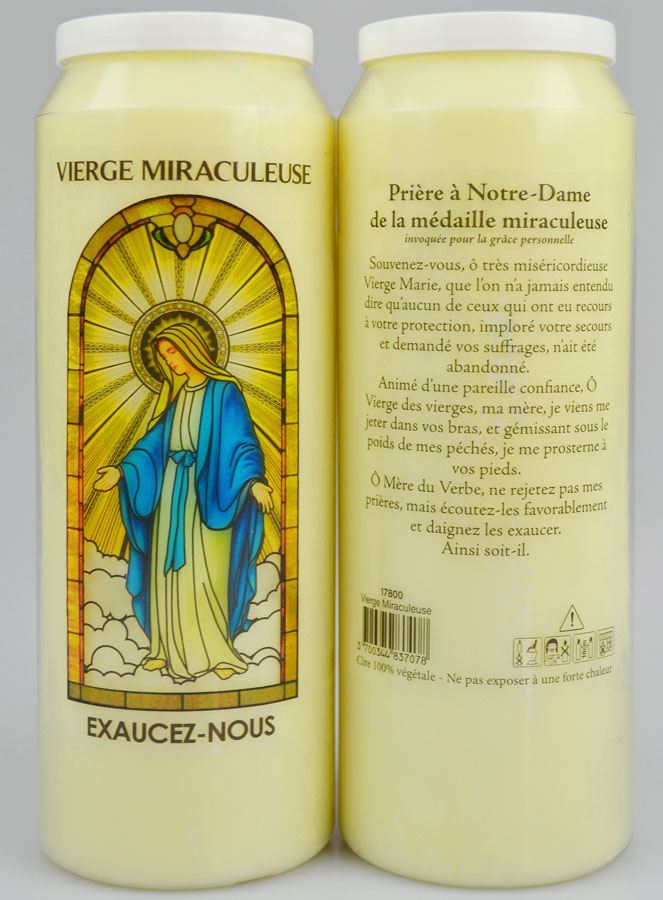 Bougie de Neuvaine Prière pour une Grâce Miraculeuse - Vierge Miraculeuse (pic 2)
