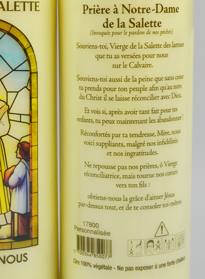 Bougie de Neuvaine pour le Pardon de nos Péchés - Notre Dame de la Salette (pic 4)