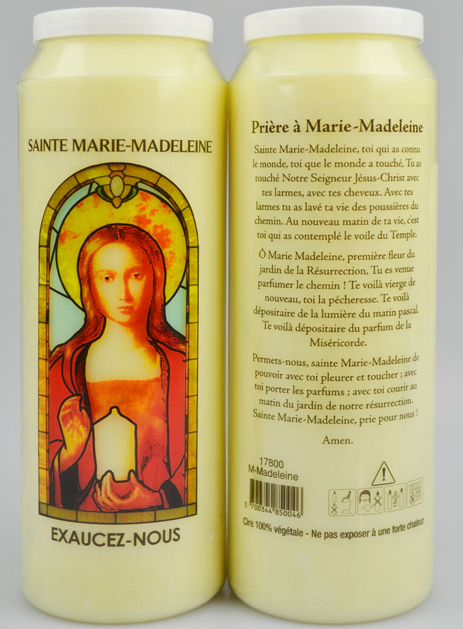Bougie de Neuvaine Prier pour une Conversion - Sainte Marie-Madeleine (pic 2)
