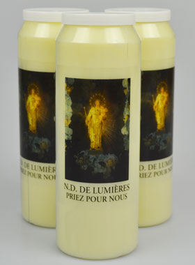 Lot de 3 Bougies de Neuvaine Notre Dame de Lumières (pic 1)