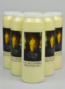 Lot de 6 Bougies de Neuvaine à Notre Dame de Lumières (pic 1)