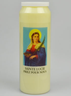 Bougie de Neuvaine à Sainte Lucie - 17,5cm (pic 1)