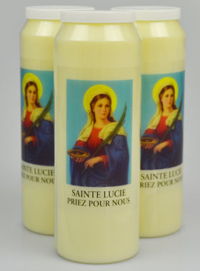 Lot de 3 Bougies de Neuvaine à Sainte Lucie (pic 1)