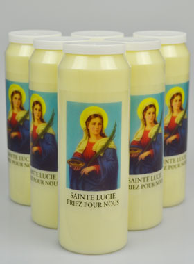 Lot de 6 Bougies de Neuvaine à Sainte Lucie (pic 1)