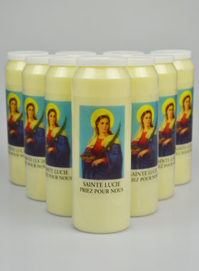 Lot de 10 Bougies de Neuvaine à Sainte Lucie (pic 1)