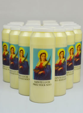 Lot de 20 Bougies de Neuvaine à Sainte Lucie (pic 1)