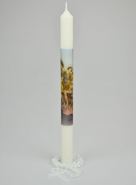 Bougie Cierge Saint Michel - Prière & Chapelet (pic 1)