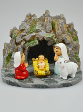Crèche de Noël du Monde - Nativité Grotte de Lourdes (pic 1)