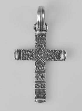 Pendentif Croix Tribale en Argent Massif (pic 1)