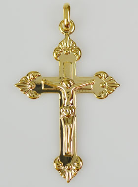 Croix Orthodoxe en Plaqué Or 18 Carats (pic 1)