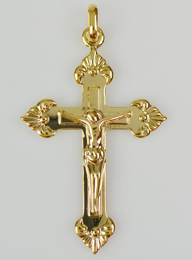 Croix Orthodoxe en Plaqué Or 18 Carats (pic 2)