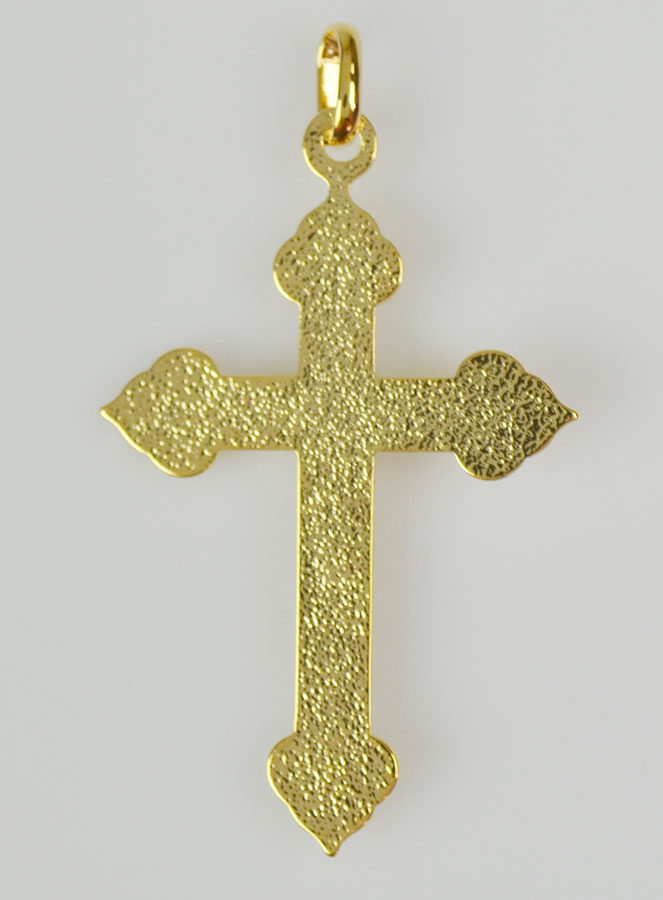 Croix Orthodoxe en Plaqué Or 18 Carats (pic 4)