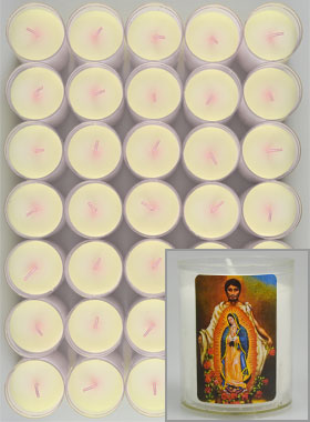 Lot de 48 Bougies Veilleuse Notre Dame de Guadalupe (pic 1)