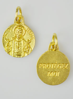 Médaille Sacré Coeur de Jésus Dorée - 12 mm (pic 1)