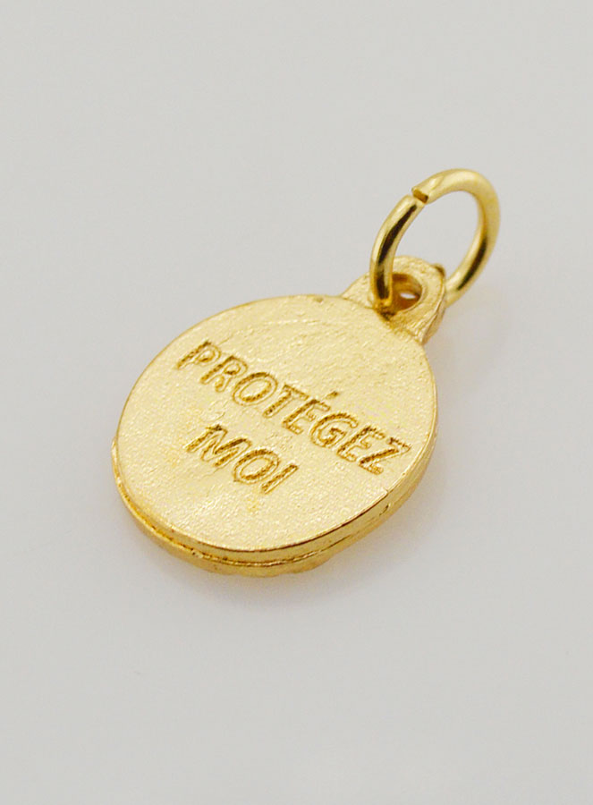 Médaille Sacré Coeur de Jésus Dorée - 12 mm (pic 4)