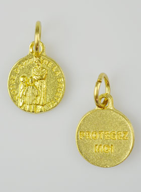 Médaille Notre Dame de la Salette Dorée - 12 mm (pic 1)