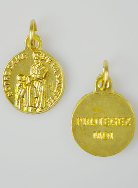 Médaille Notre Dame de la Salette Dorée - 15 mm (pic 1)